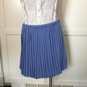 ✳️ 🛍 Geometric print pleated blue skirt size M
